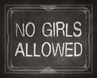 No Girls Allowed Chalkboard Background | Obraz na stenu