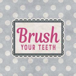 Brush Your Teeth Gray Pattern | Obraz na stenu