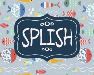 Splish and Splash Fish Pattern Blue Part I | Obraz na stenu