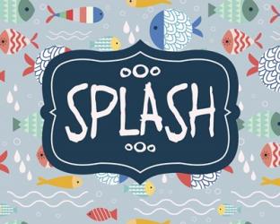 Splish and Splash Fish Pattern Blue Part II | Obraz na stenu