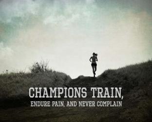 Champions Train Woman Black and White | Obraz na stenu