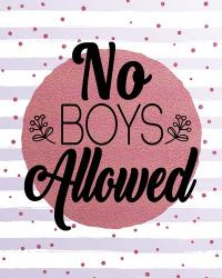 No Boys Allowed Stripes and Dots Pink | Obraz na stenu