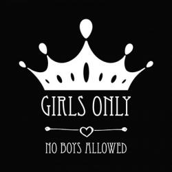 Girls Only Crown Black | Obraz na stenu