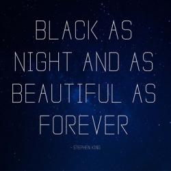 Black as Night - Stephen King Quote | Obraz na stenu