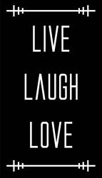 Live Laugh Love - Black | Obraz na stenu