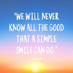 Simple Smile - Mother Teresa Quote (Dawn) | Obraz na stenu