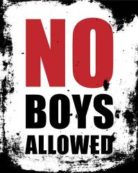 No Boys Allowed - White Grunge | Obraz na stenu