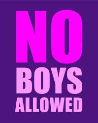 No Boys Allowed - Purple | Obraz na stenu