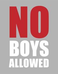 No Boys Allowed - Gray | Obraz na stenu