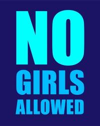 No Girls Allowed - Navy | Obraz na stenu