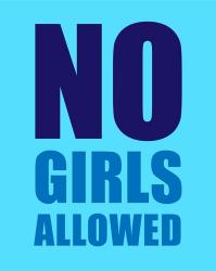 No Girls Allowed - Cyan | Obraz na stenu