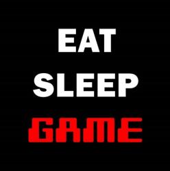 Eat Sleep Game - Black | Obraz na stenu