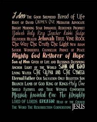 Names of Jesus Rectangle Orange Ombre Text | Obraz na stenu
