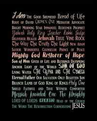 Names of Jesus Rectangle Orange Ombre Text | Obraz na stenu