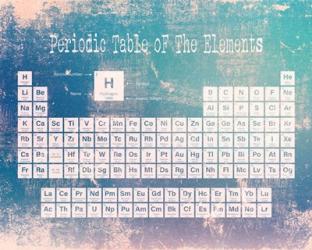 Periodic Table Blue Grunge Background | Obraz na stenu