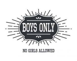 Boys Only Sunburst White Background | Obraz na stenu