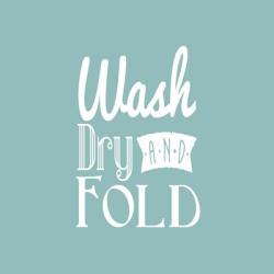Wash Dry And Fold Blue Background | Obraz na stenu