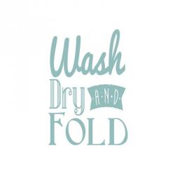 Wash Dry And Fold Blue Text | Obraz na stenu
