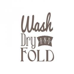 Wash Dry And Fold Brown Text | Obraz na stenu
