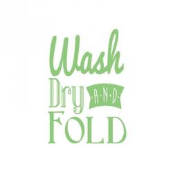 Wash Dry And Fold Green Text | Obraz na stenu