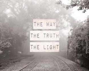 The Way The Truth The Light Railroad Tracks Black and White | Obraz na stenu