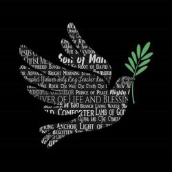 Names of Jesus Dove Silhouette Black | Obraz na stenu