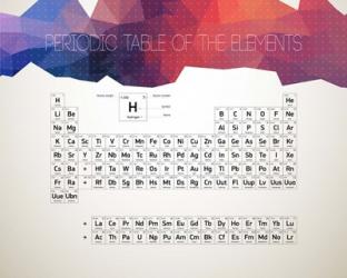 Periodic Table Of The Elements Abstract Low Poly Shape | Obraz na stenu