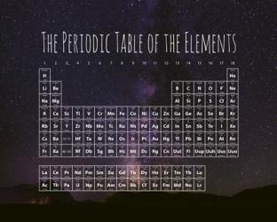 The Periodic Table Of The Elements Night Sky Purple | Obraz na stenu