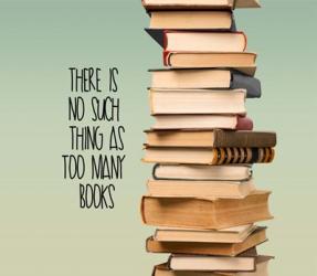 There Is No Such Thing As Too Many Books - Stack Of Books | Obraz na stenu