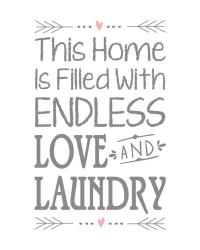 Endless Love and Laundry - White | Obraz na stenu