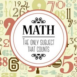 Math The Only Subject That Counts Red | Obraz na stenu
