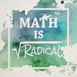 Math Is Radical Watercolor Splash Green | Obraz na stenu