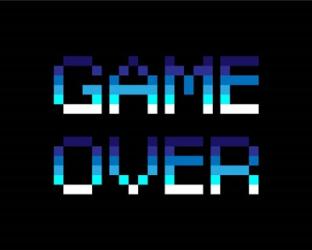 Game Over  - Blue | Obraz na stenu