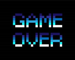 Game Over  - Blue | Obraz na stenu