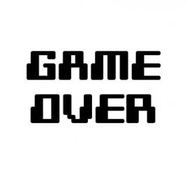 Game Over  - White | Obraz na stenu