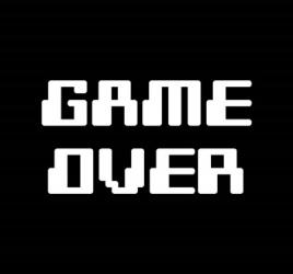 Game Over  - Black | Obraz na stenu