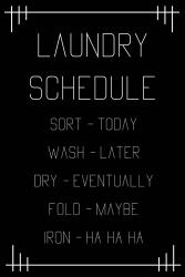Laundry Schedule  - Black Geometric | Obraz na stenu