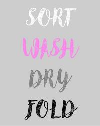 Sort Wash Dry Fold  - Gray and Pink | Obraz na stenu