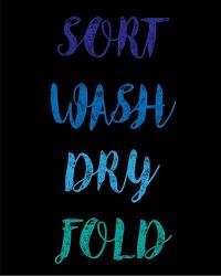 Sort Wash Dry Fold  - Black and Blue | Obraz na stenu