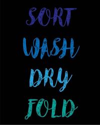 Sort Wash Dry Fold  - Black and Blue | Obraz na stenu