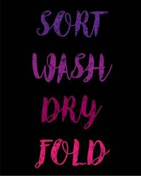 Sort Wash Dry Fold  - Black and Purple | Obraz na stenu
