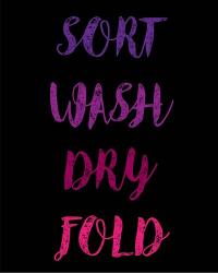 Sort Wash Dry Fold  - Black and Purple | Obraz na stenu