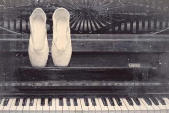 Ballet Shoes And Piano Old Photo Style Dust and Scratches | Obraz na stenu