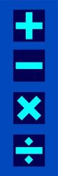 Math Symbols Wall Scroll - Blue | Obraz na stenu