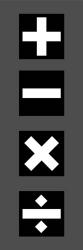 Math Symbols Wall Scroll - Black | Obraz na stenu