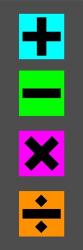 Math Symbols Wall Scroll - Colorful Boxes | Obraz na stenu