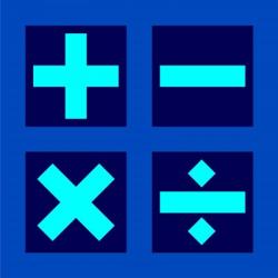 Math Symbols Square - Blue | Obraz na stenu