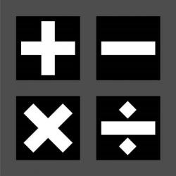 Math Symbols Square - Black | Obraz na stenu