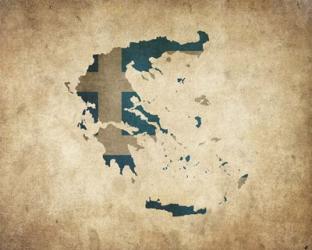 Map with Flag Overlay Greece | Obraz na stenu