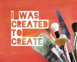 I Was Created To Create Painter Orange | Obraz na stenu